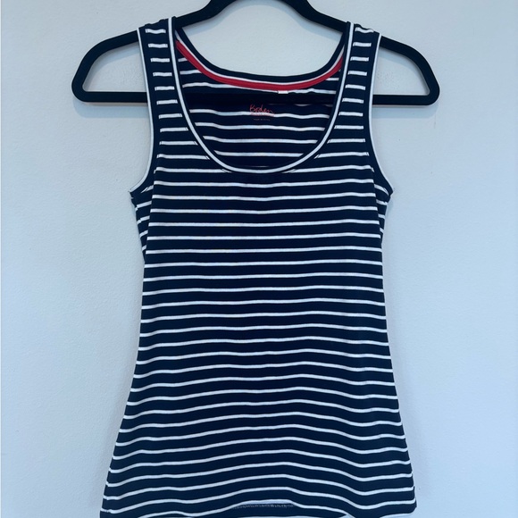 Boden Women's Navy and White Striped Tank Top Small - Picture 1 of 4